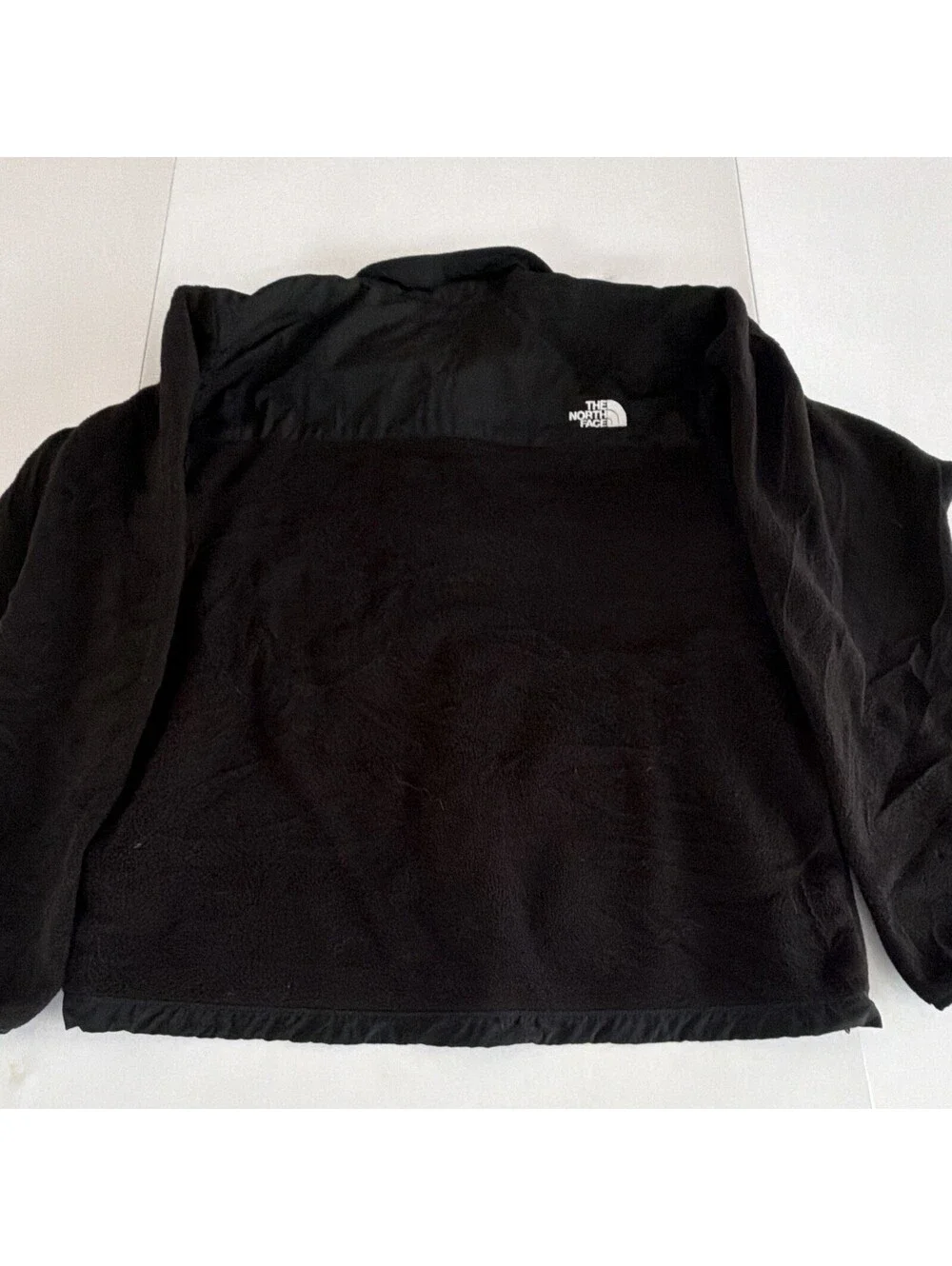 The North Face Men’s Black Solid Full Zip Denali Jacket Pockets Stand-Up Size L